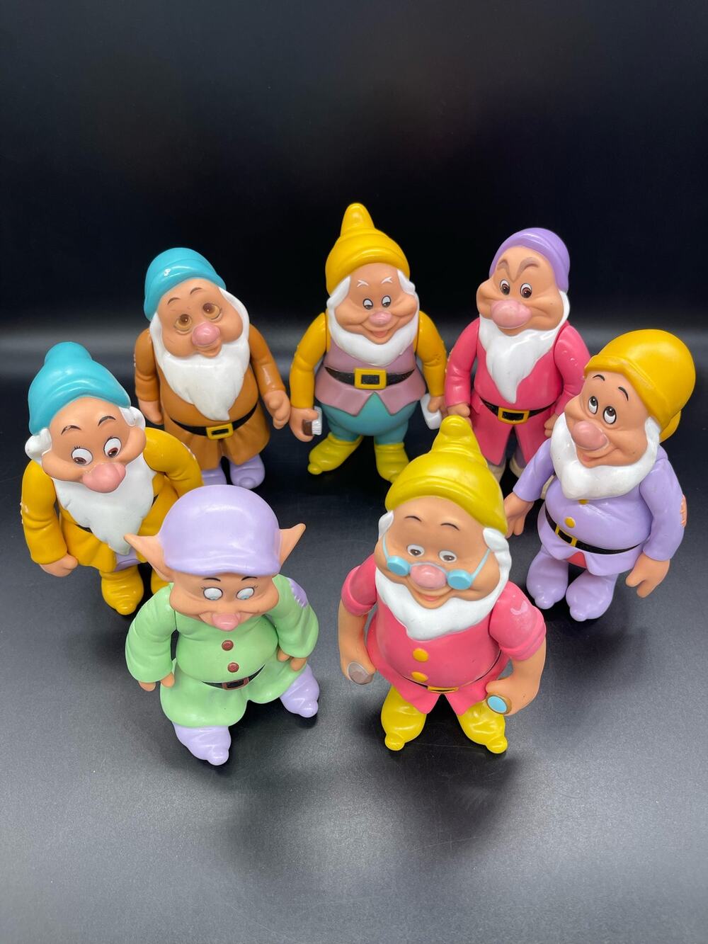Vntg 1992 Disney Mattel 7 Seven Dwarfs Figures Taiwan Snow White Not Included 6"